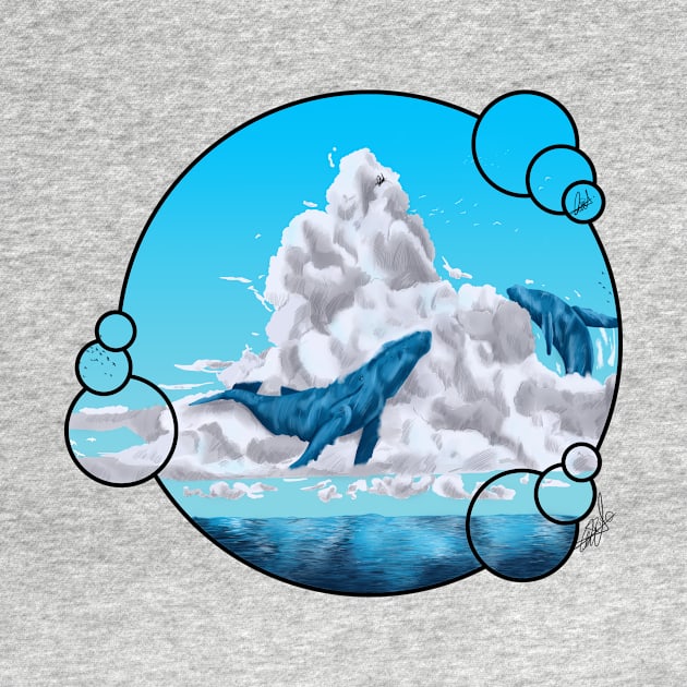 Ballenas en el cielo - Whales in the sky by Juan Pico